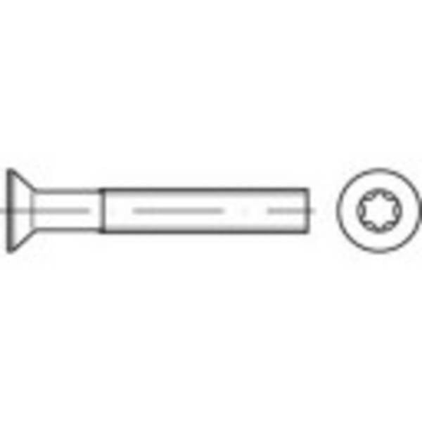 TOOLCRAFT  1066079 Försänkta skruvar M3 5 mm T-profil DIN 965   Rostfritt stål A2 1000 st