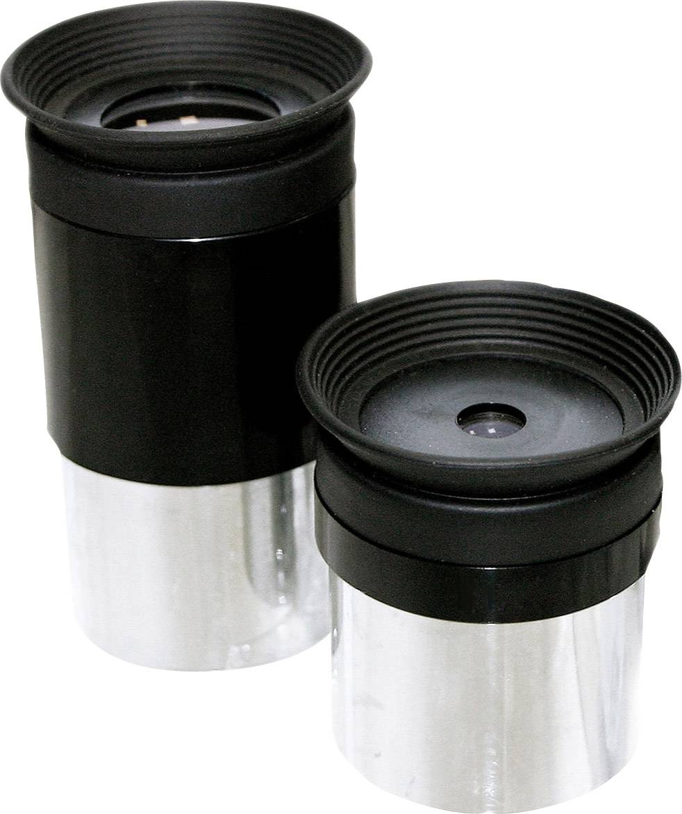 Två cylindriska objektiv i olika storlekar, tillverkade av metall och plast, placerade bredvid varandra.