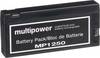 multipower MP1250 Blybatteri 12 V 2 Ah Bly AGM (B x H x D) 143 x 64 x 23 mm Polklämma Underhållsfri, Låg självurladdning
