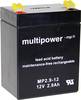 multipower MP2,9-12 Blybatteri 12 V 2.9 Ah Bly AGM (B x H x D) 79 x 107 x 56 mm Stickkontakt 4.8 mm Underhållsfri, Låg självurladdning