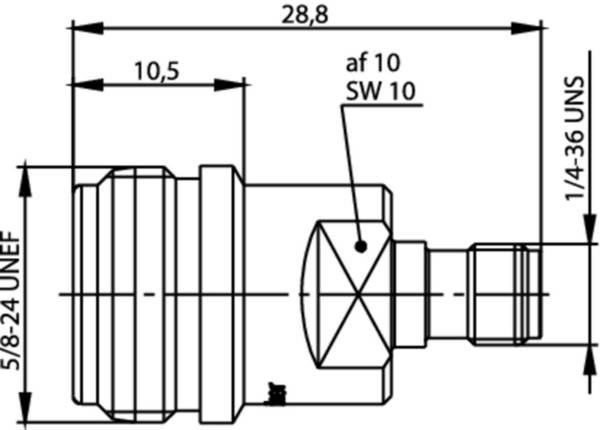 Telegärtner 100024219 100024219 Koaxial Adapter N-kontakt hona - SMA hona  1 st