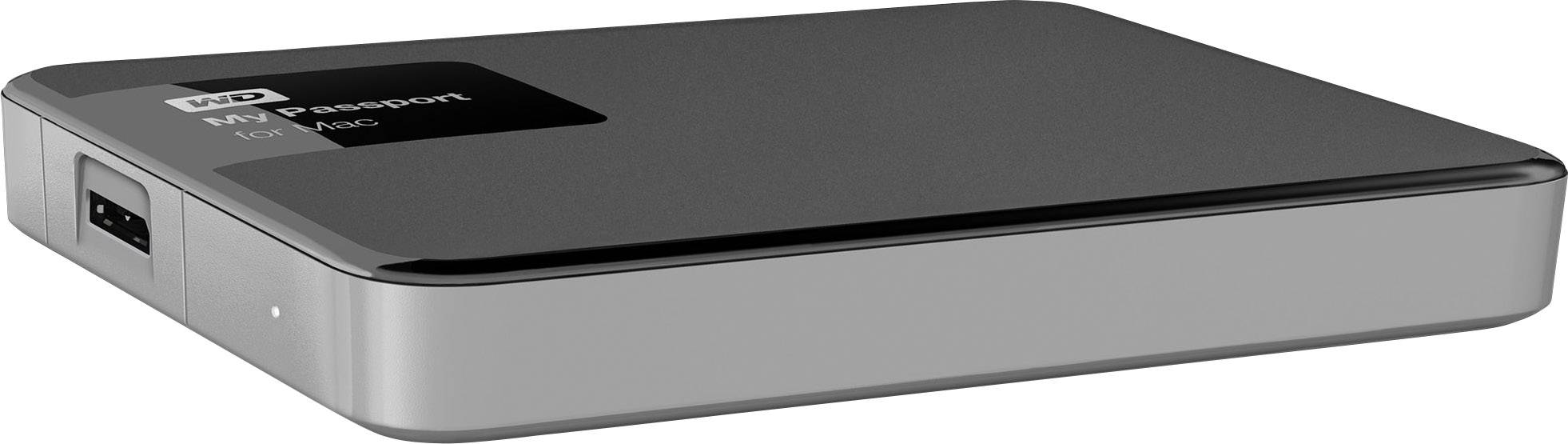Western Digital My Passport for Mac 4 TB Extern hårddisk Apple Mac 2.5" USB 3.2 Gen 1 Svart, Silver WDBCGL0040BSL-EESN-1
