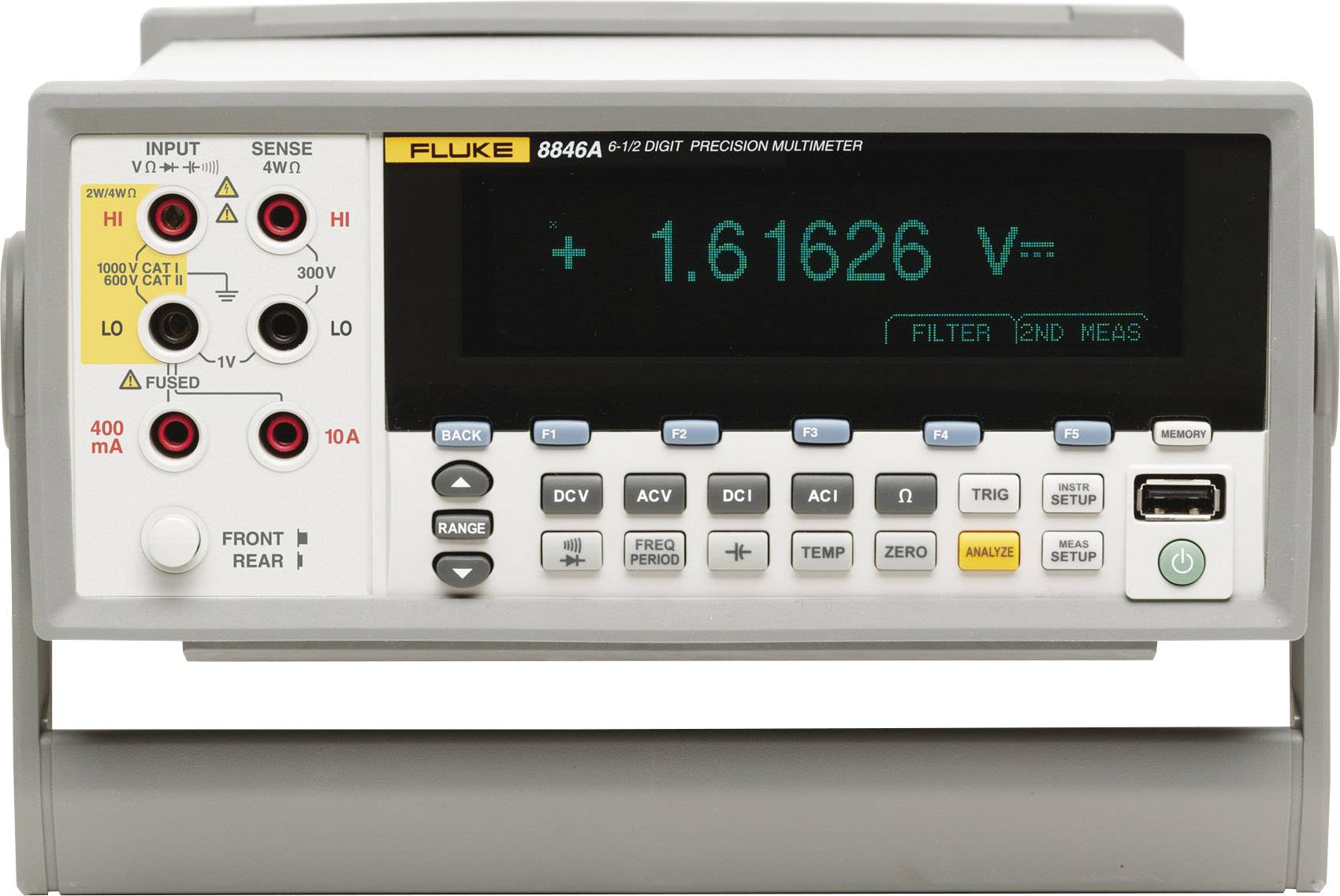 Fluke Calibration 2577390-D Bordsmultimeter Kalibrerad (SCS-godkänt laboratorium (SCS)) CAT I 1000 V, CAT II 600 V