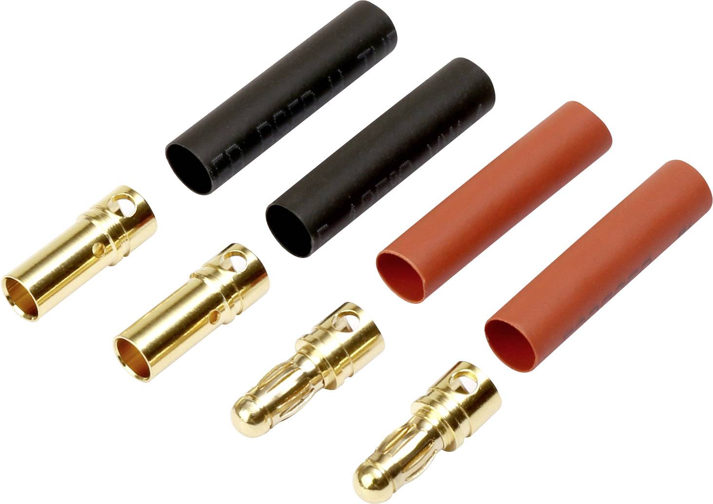 Reely 1373190 Batterikontakt 3.5 mm rundstickkontakt förgylld 2 par ...