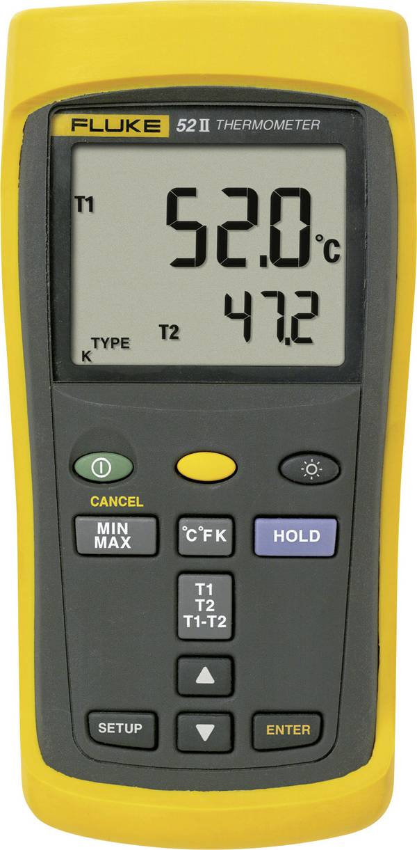 Fluke 52 II Temperaturmätare -250 - +1372 °C Sensortyp J, K, T, E