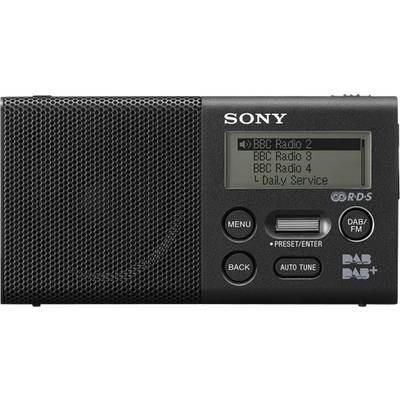 Sony XDR-P1DBP Fickradio DAB+, FM   Batteri-laddningsfunktion, uppladdningsbart Svart