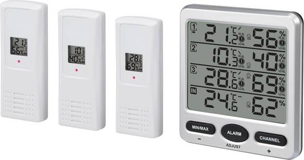 Renkforce  Trådlös termo-/hygrometer Silver TF0073