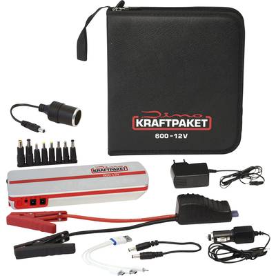 Dino KRAFTPAKET Starthjälpsystem 136102 Startström (12 V)=300 A 12 V-utgång 2x, USB-uttag 2x, Polaritetsskyddad Elektron