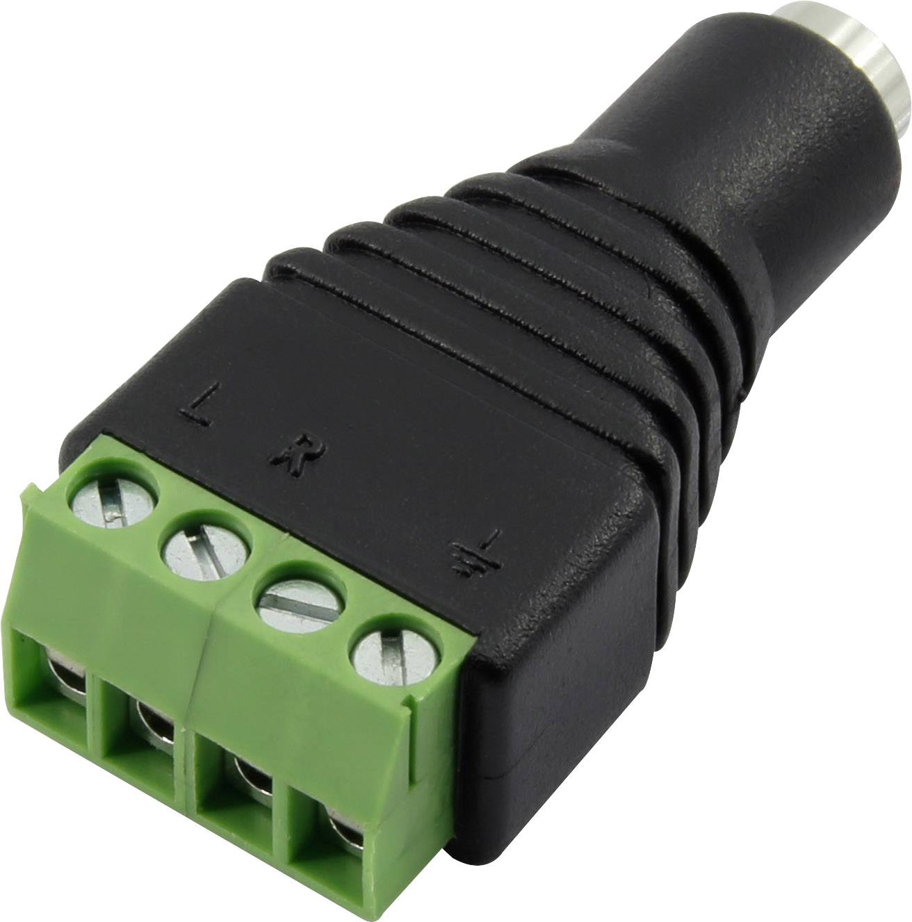 TRU COMPONENTS 1386616 Hörlursuttag 3.5mm Hona rak Antal poler: 4 Stereo Svart 1 st-1