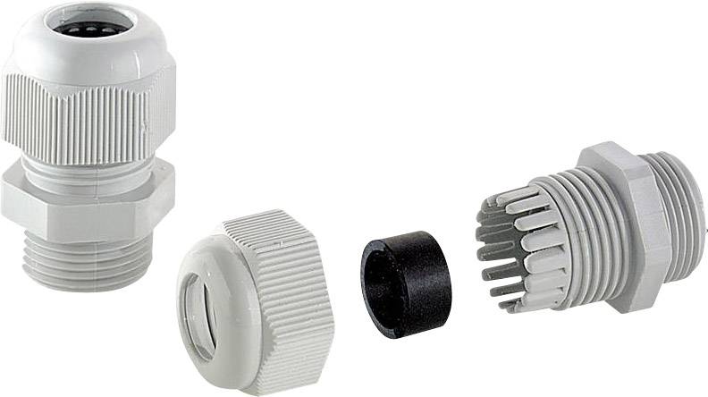 TRU COMPONENTS 12702300 Kabelförskruvning Halogenfri M20 x 1.5 Polyamid Grå-vit (RAL 7035) 1 st