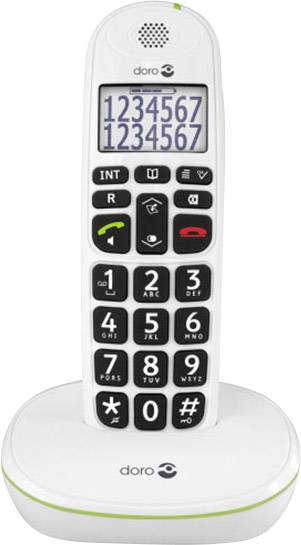 doro Phoneeasy® 110 Trådlös seniortelefon Handsfree Belyst display Vit