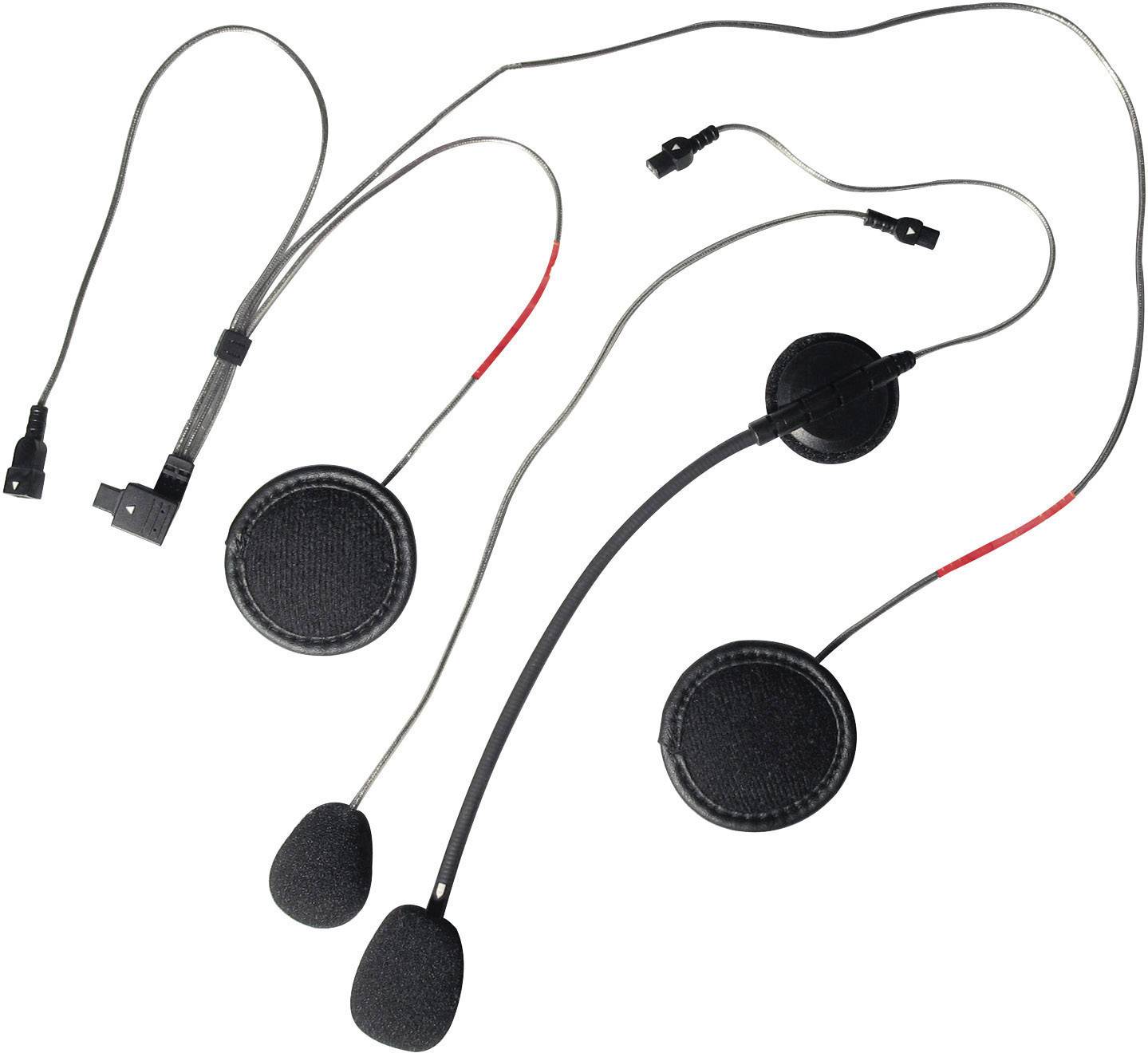 Kabelanslutet headset med två öronkuddar och flexibel mikrofonarm, lämpligt för kommunikationsenheter.