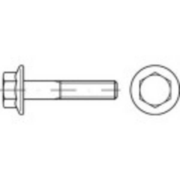TOOLCRAFT  139731 Sexkantsskruvar med fläns M6 25 mm Yttersexkant DIN 6921   Stål galvaniskt förzinkad 500 st