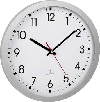 TFA Dostmann 60.3522.02 DCF Väggklocka 30 cm x 43 mm Silver