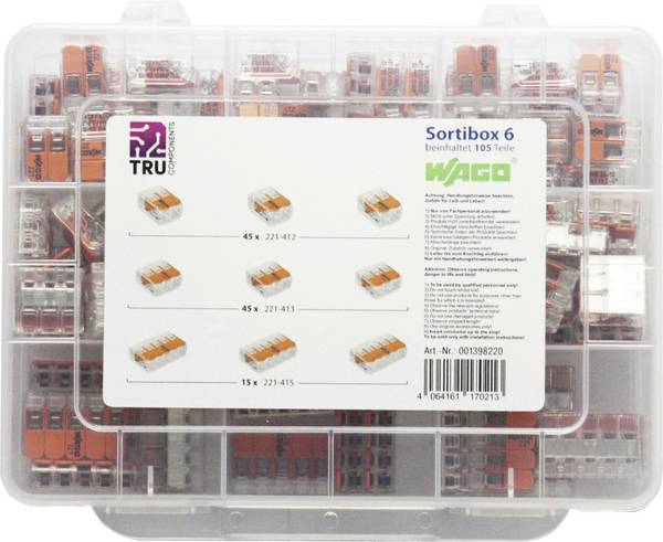 WAGO WA-741-644 Kopplingsklämma set Flexibel: 0.14-4 mm² Styvhet: 0.2-4 mm² 105 st