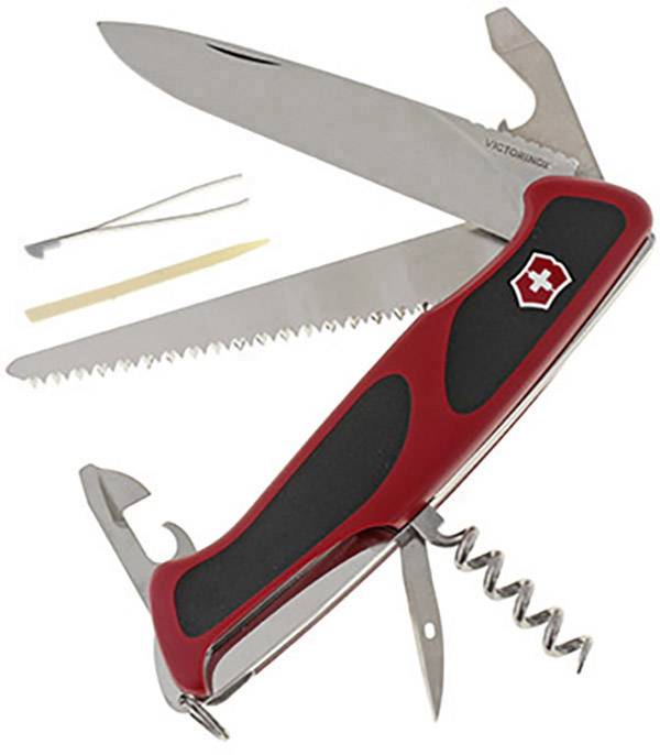 Victorinox RangerGrip 55 0.9563.C Schweizisk fickkniv  Antal verktyg 12 Röd, Svart