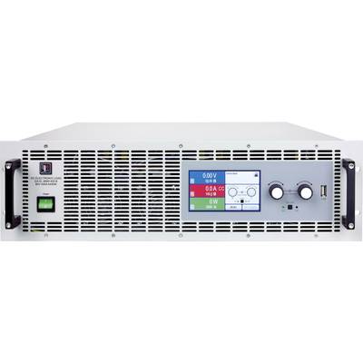 En elektronisk mätare med digitalt display visar värden för spänning och ström. Den har flera vippknappar och ventilationsspringor på framsidan.