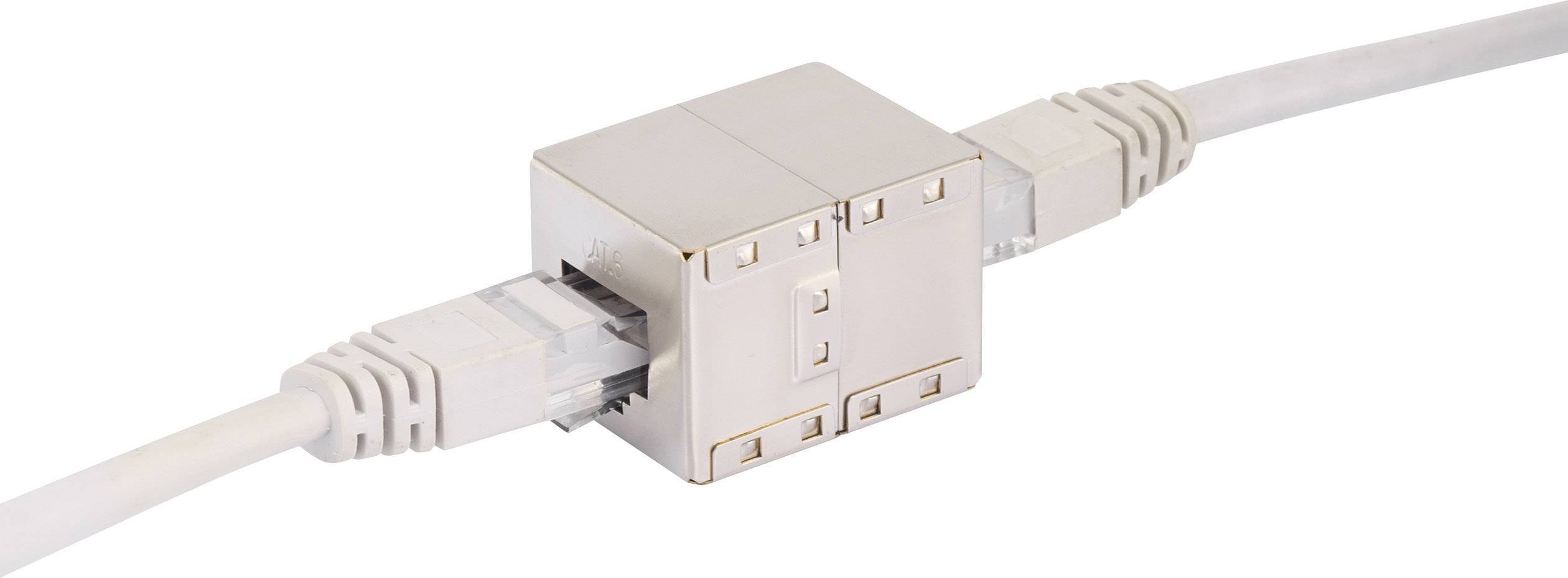 En Ethernet-kabelkoppling förbinder två nätverkskablar för att förlänga räckvidden.