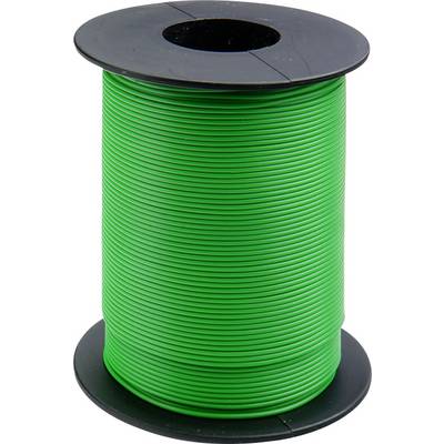 Grön kabelrulle med plastspole, lämplig för elektriska installationer eller reparationer.