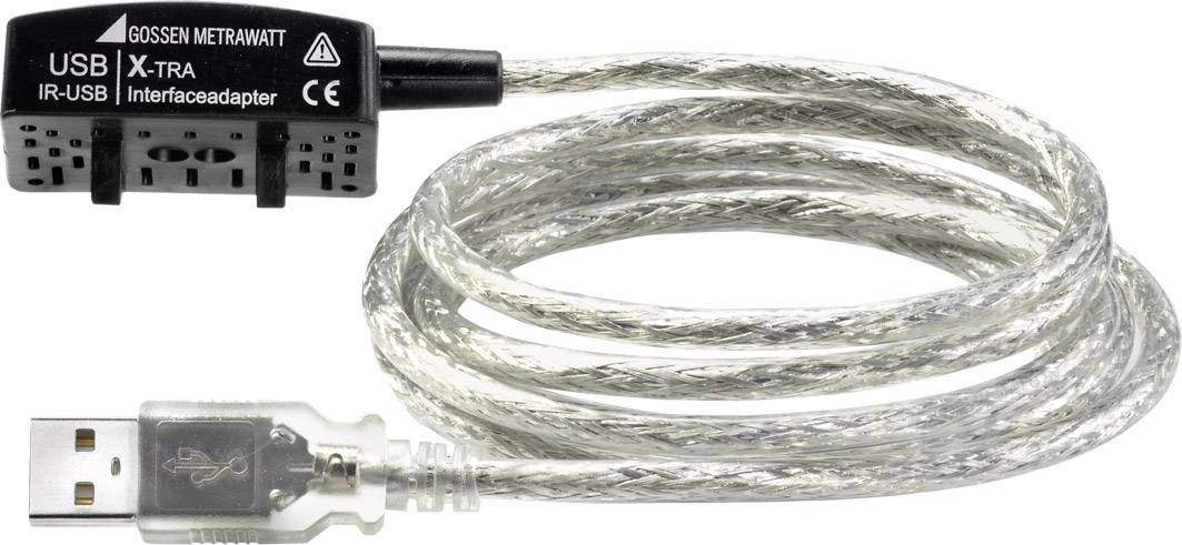 Ett USB-till-infraröd adapterkabel märkt 'Gossen Metravatt X-TRA IR-USB Interfaceadapter', lämpligt för mätinstrument.