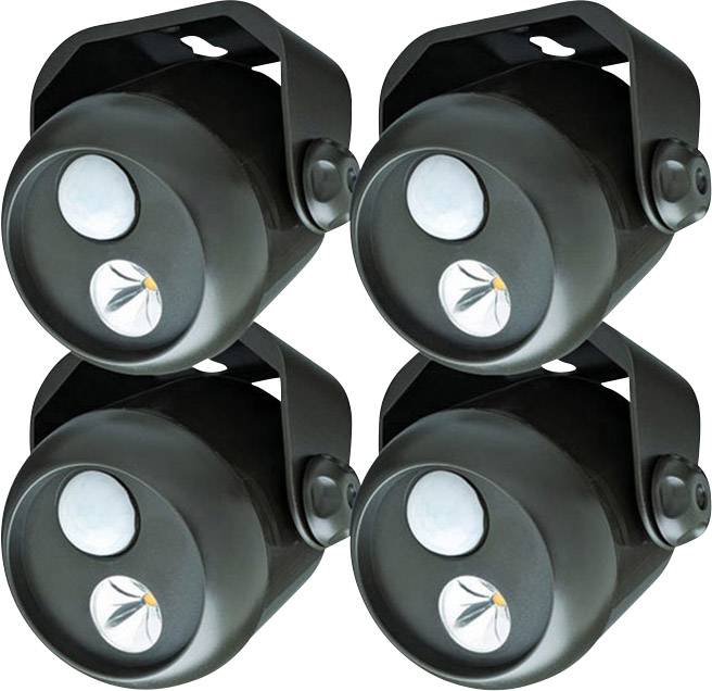 Mr. Beams MB314 LED-utomhusspotlight med rörelsedetektor Ljusfärg: Kallvit