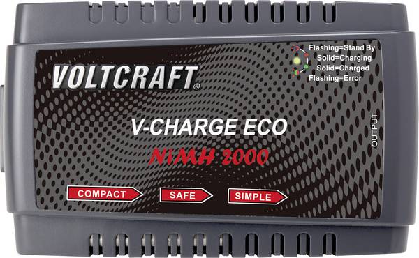 VOLTCRAFT V-Charge Eco NiMh 2000 RC-batteriladdare 230 V 2 A NiMH, NiCd