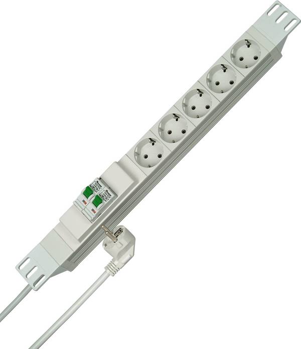 Kopp 931504015 Förgreningsdosa 19" 5x Vit Skyddskontakt 1 st