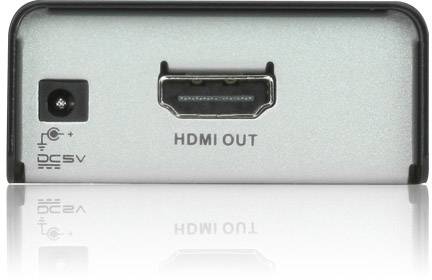En baksida av en enhet med en HDMI-utgång och en DC 5V strömkontakt, märkt som 'HDMI OUT'.
