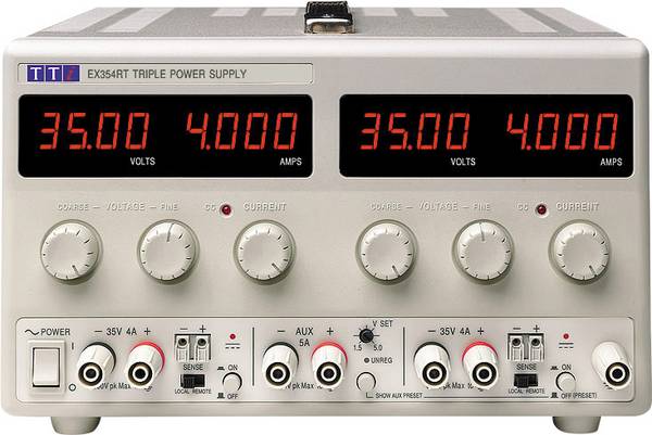 Aim TTi EX354RT Laboratorieaggregat, justerbar  0 - 35 V/DC 0 - 4 A 305 W   Antal utgångar 3 x
