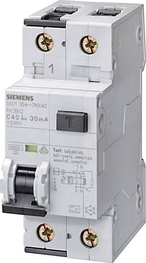 Siemens 5SU11546KK06 Jordfelsbrytare/Säkerhetsbrytare 2-polig 6 A 0.01 A 230 V