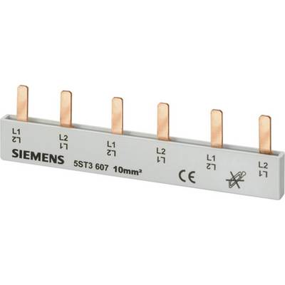 En grå Siemens samlingskontakt med sex kopparpinnar för elektriska anslutningar, märkt med 'L1' och 'L2'.