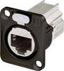Neutrik NE8FDX-P6-B RJ45 datakontakter EtherCon® D-serien NE8FDX-P6-B Hona rak Poler: 8P8C Antal poler (RJ) 8P8C Svart 1 st