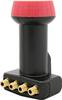 MegaSat Diavolo Quad-LNB Abonnenter: 4 Matning: 40 mm förgylld anslutning, Väderskydd Svart, Röd