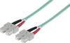Intellinet 751025 Fiberoptik LWL Anslutningskabel 1.00 m Turkos [1x SC-stiftdon - 1x SC-stiftdon] 50/125 µ Multimode OM3