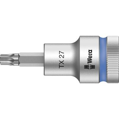 Wera Torx-bits TX 27 med fäste, silver metall och karakteristisk blå ring.