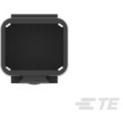 TE-sensor, ett kvadratiskt svart objekt med rundade hörn, utan synliga detaljer eller funktioner, på vit bakgrund.