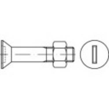 TOOLCRAFT  144302 Försänkta skruvar M12 60 mm Spår DIN 7969   Stål galvaniskt förzinkad 100 st