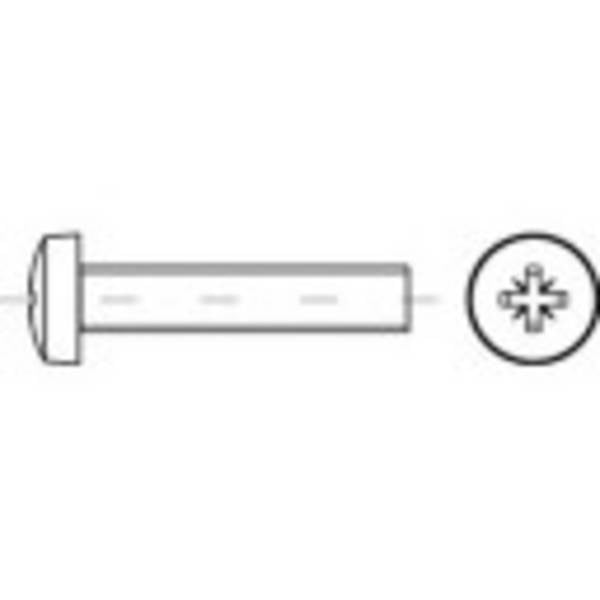 TOOLCRAFT  1068590 Skruv linsformad M1.6 3 mm Stjärnskruvmejsel Pozidrivspår DIN 7985   Rostfritt stål A2 1000 st