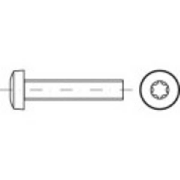 TOOLCRAFT  1068742 Skruv linsformad M6 16 mm T-profil DIN 7985   Rostfritt stål A2 200 st