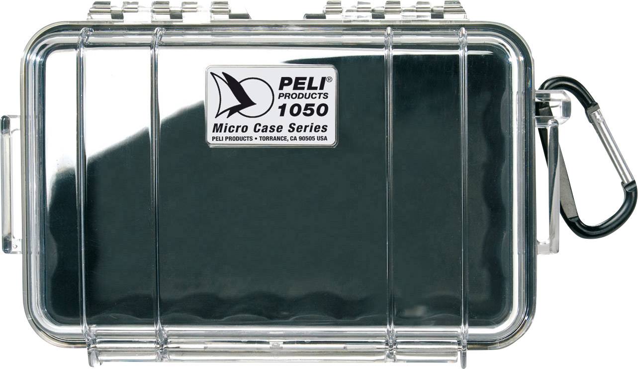 PELI Outdoor box 050 1 l (B x H x D) 191 x 79 x 129 mm Svart, Transparent 1050-025-100E