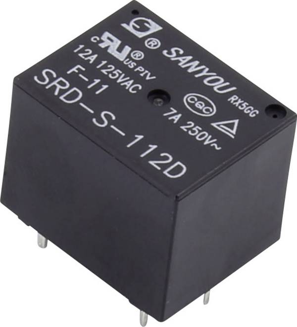 Print relä 12 V/DC 12 A 1 växlare SRD-S-112D 1 st.