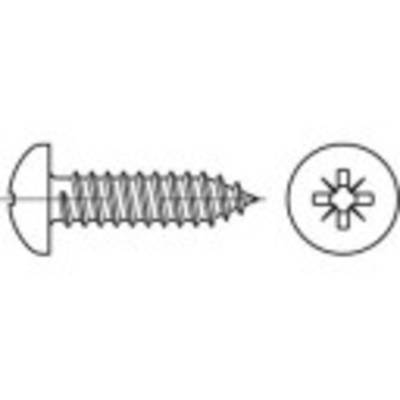 TOOLCRAFT 147679  Linsplåtskruvar 6.3 mm 80 mm Stjärnskruvmejsel Pozidrivspår    Stål galvaniskt förzinkad 250 st