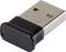 En liten USB-dongle med svart plastbas och metallkontaktpunkter för trådlösa anslutningar.