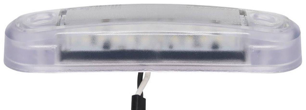 Transparent LED-ljusslinga med svart kabelanslutning, lämplig för mångsidig belysningsanvändning.