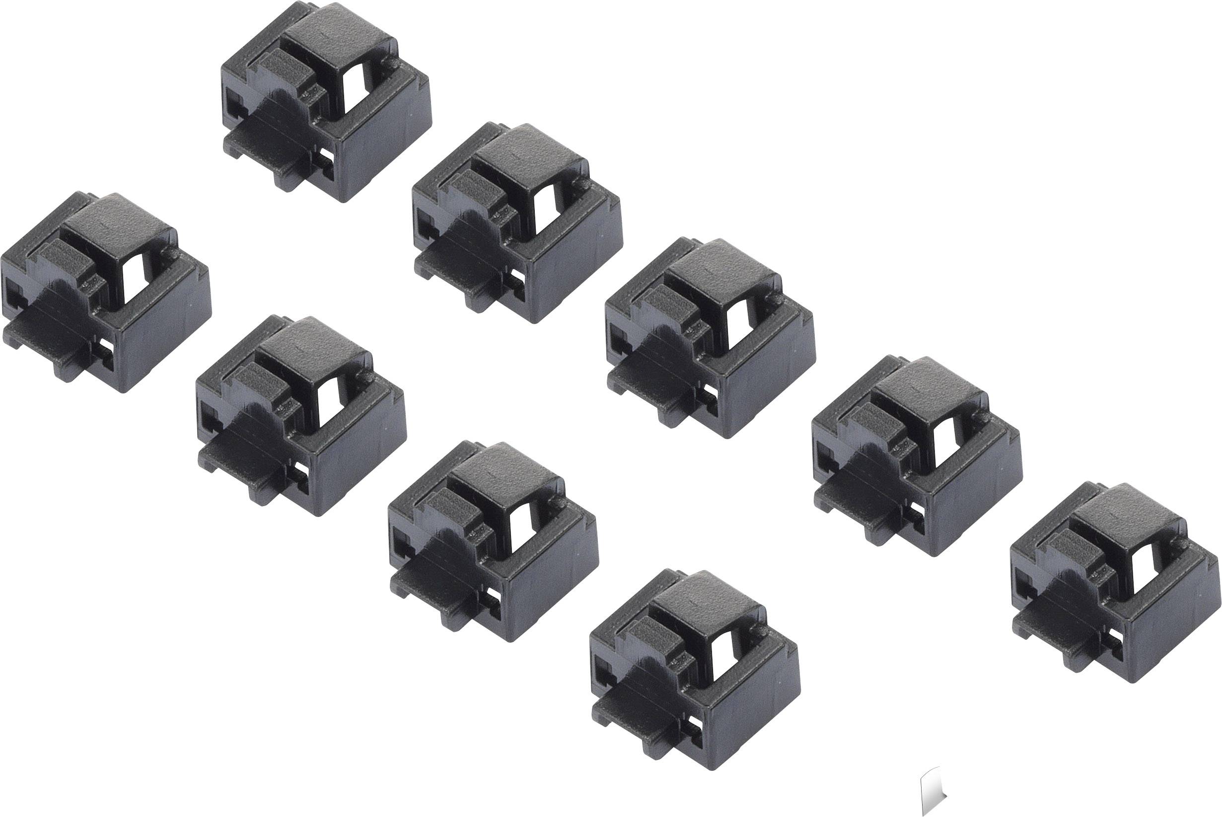 Renkforce rf-LANBlocker-02 RJ45 LAN Portlås Set 10 st Svart utan nyckel-0