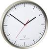 TFA Dostmann 60.3521.02 DCF Väggklocka 30.5 cm x 48 mm Rostfritt stål (borstat) Smygande urverk (tystgående)