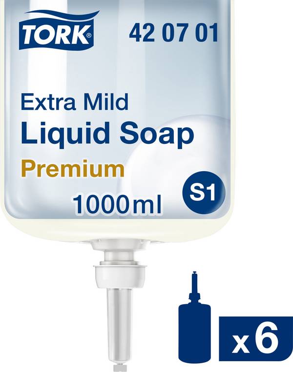 TORK Extra Mild 420701 Flytande tvål 1 l 6 st
