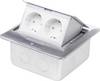 LEDmaxx 105625 2x Golveluttag Infälld Petskydd IP20 Aluminium