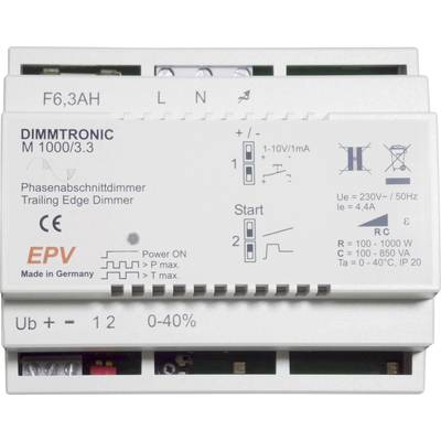 EPV 101722 Dimmer DIN-skena Lämplig för ljuskälla: Halogenlampa, LED-lampa, Lågenergilampa, Lysrör-0