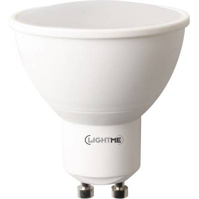 En vit LED-glödlampa med GU10-sockel från LIGHTME, lämplig för olika belysningsändamål i hemmet eller på kontoret.